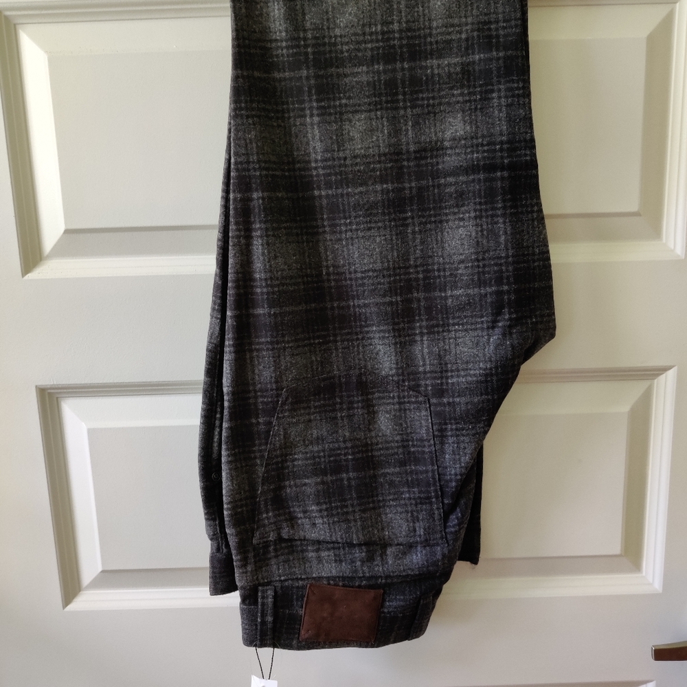 NWT Hiltl plaid pants - unhemmed
